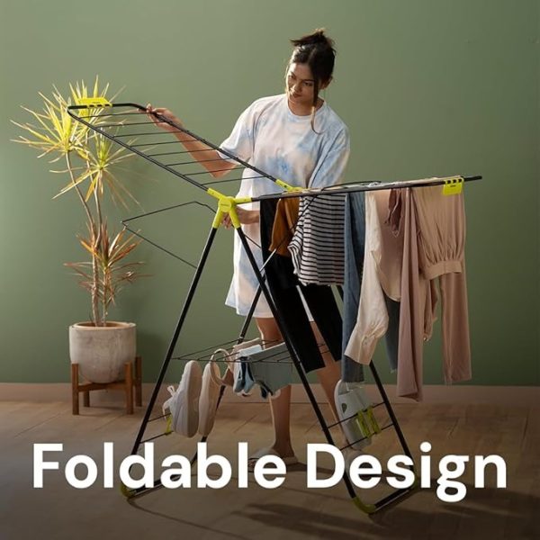 bonkaso premium steel foldable cloth dryer stand
